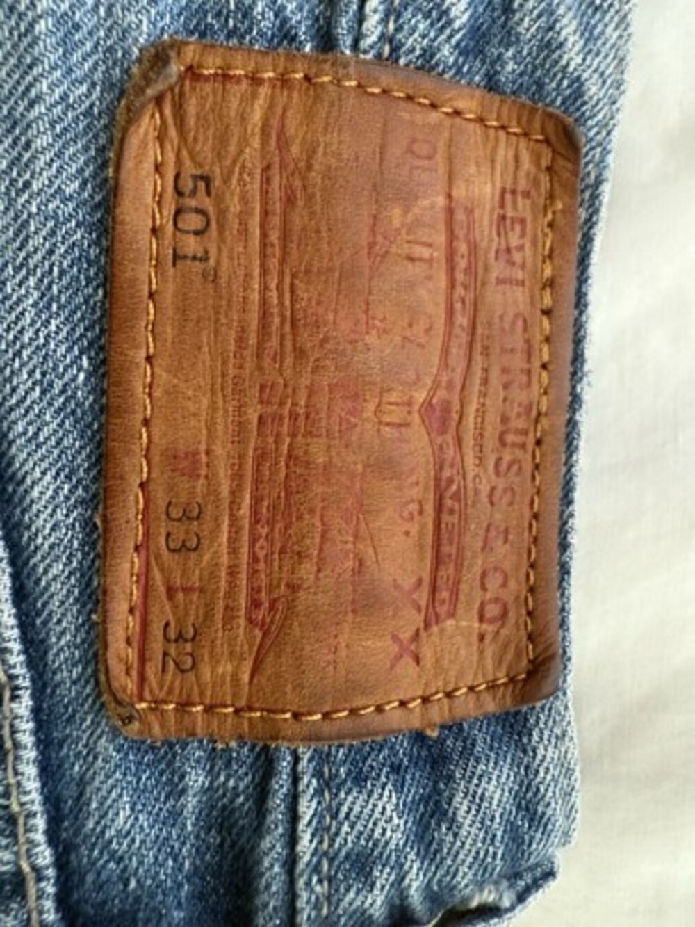 Levis 501 upcycled Custom Plaid Patchwork Denim Jeans 33x31 Grunge Y2K 90s - Picture 6 of 12